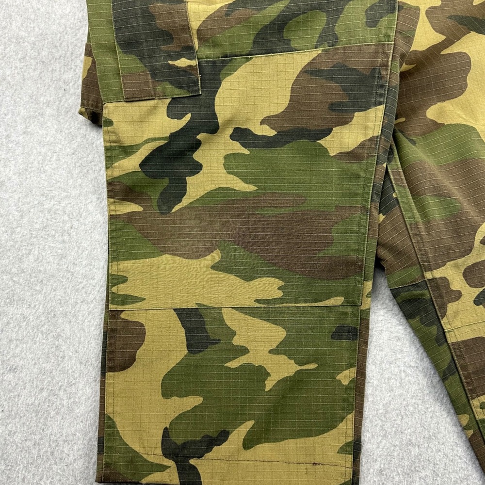 Woodland Camo Ripstop Cargo Pants Mens XL Regular Green Brown Tactical - Picture 3 of 8